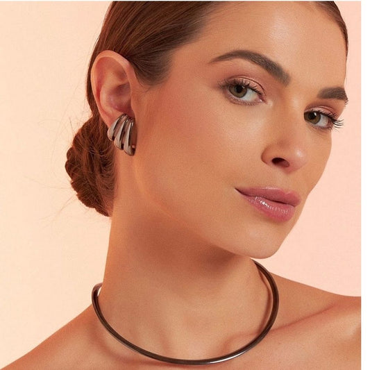 COLAR ARO RÓDIO NEGRO