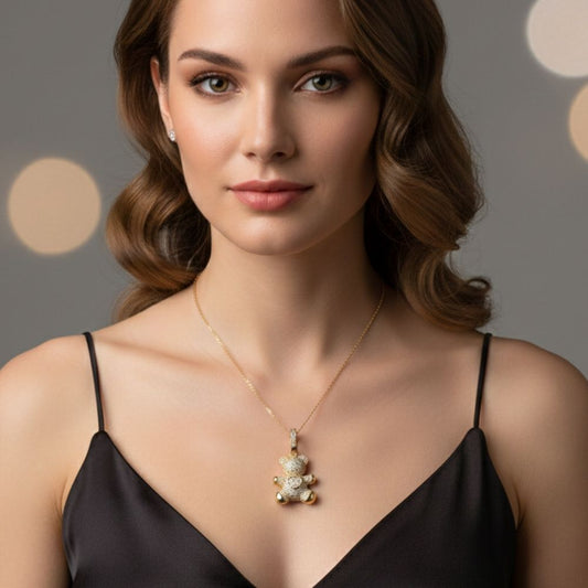 Pingente de Ursinho TED cravejado de zircônias