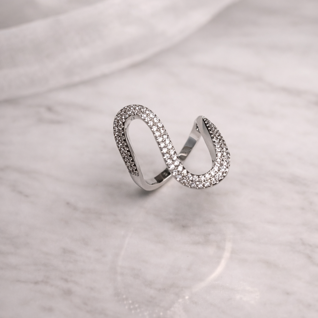 Anel Orgânico Cravejado