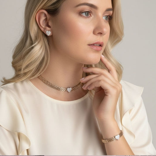 COMPRE JUNTO Conjunto Brinco, Colar e Pulseira