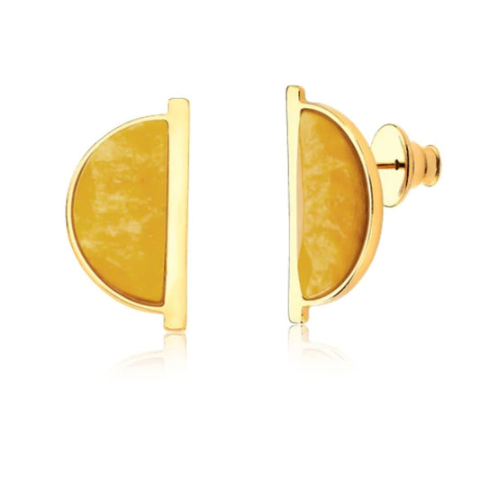 BRINCO ESCUDO - FELDSPATO AMARELO