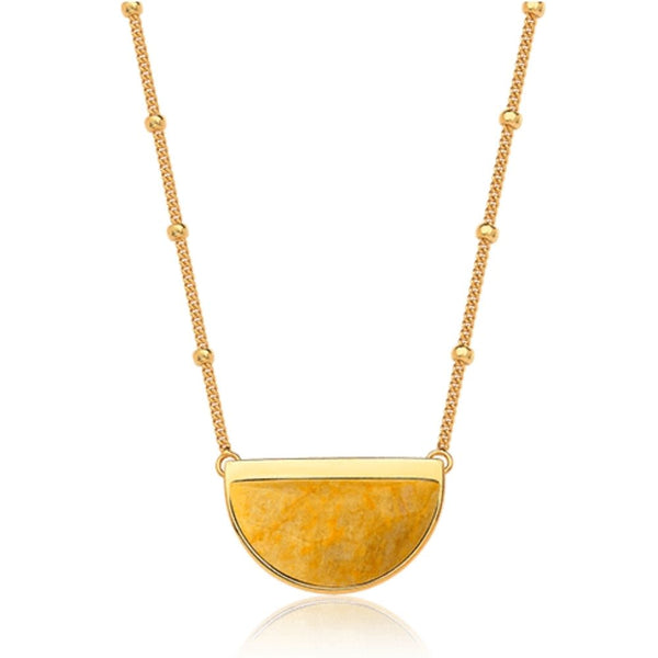 COLAR ESCUDO - FELDSPATO AMARELO