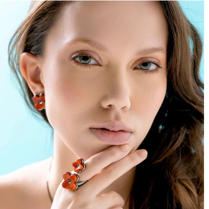 Anel Sensação - Feldspato Laranja