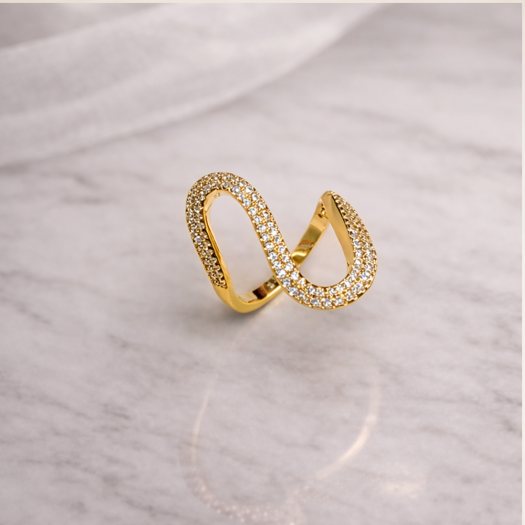 Anel Orgânico Cravejado