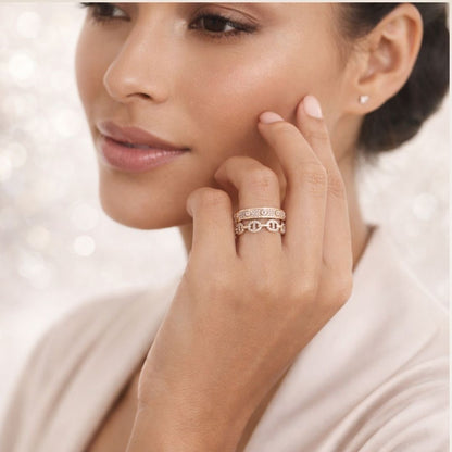 Anel ouro 18K duplo  ARO 16