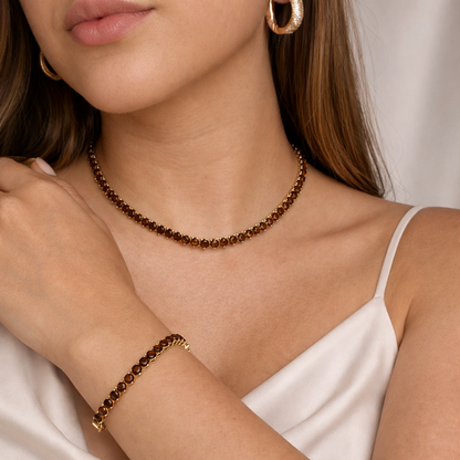 COMPRE JUNTO - Colar e Pulseira Banho Ouro 18K