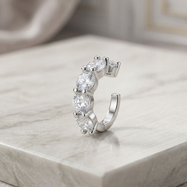 Piercing Fake Pedras Redondas Cristais