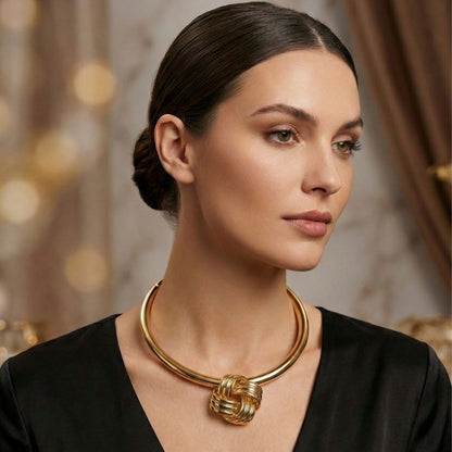 Pingente grande nó liso