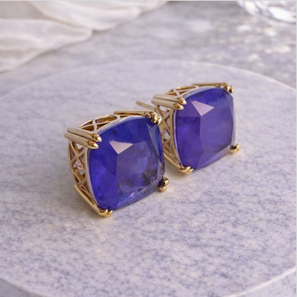 Brinco quadrado Roxo