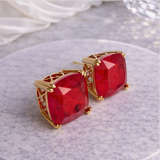 Brinco Quadrado Pink