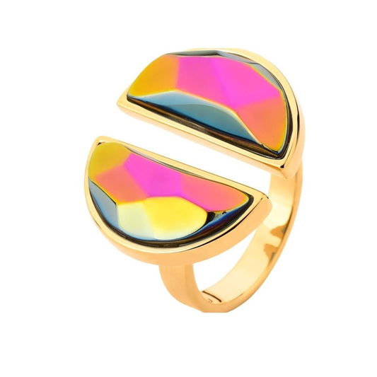 ANEL ARCO, CRISTAL MULTICOLORIDO