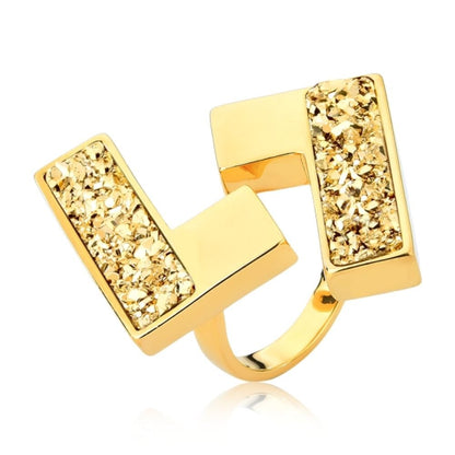 ANEL SIMETRIA DUO DRUZA OURO