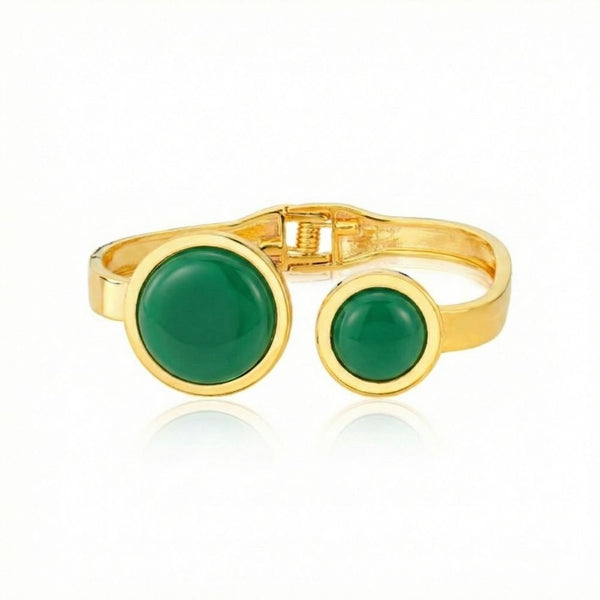 BRACELETE SINGULAR, FELDSPATO VERDE