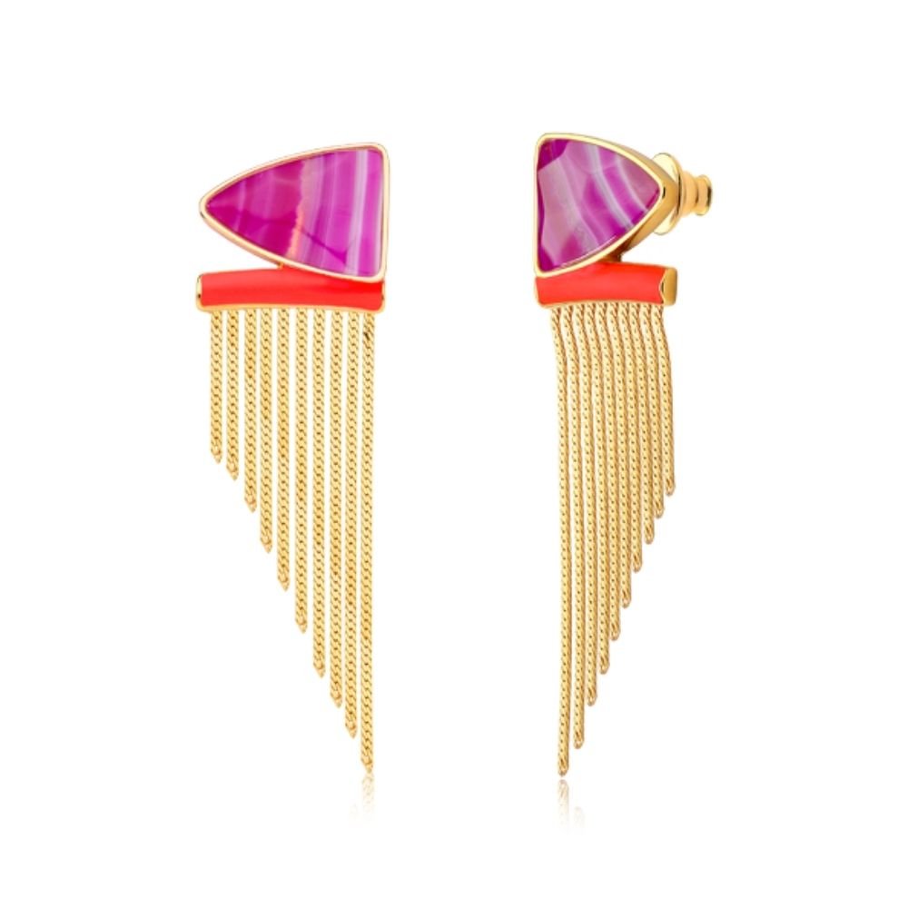 BRINCO TIYE, AGATA ROSA PINK LISTRADA (2)