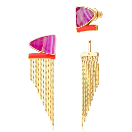 BRINCO TIYE, AGATA ROSA PINK LISTRADA (2)