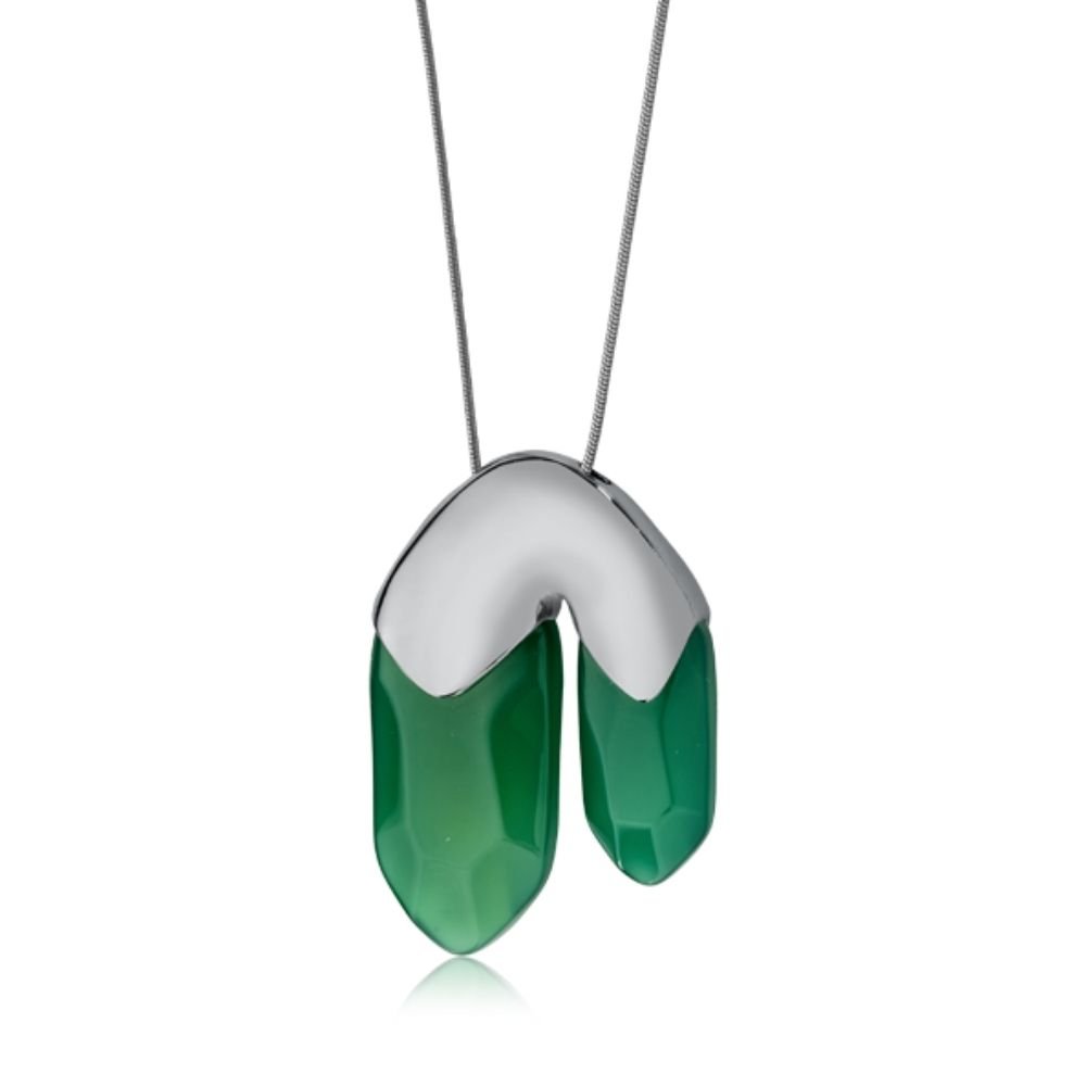 COLAR ELEMENTAIRE, ÁGATA VERDE