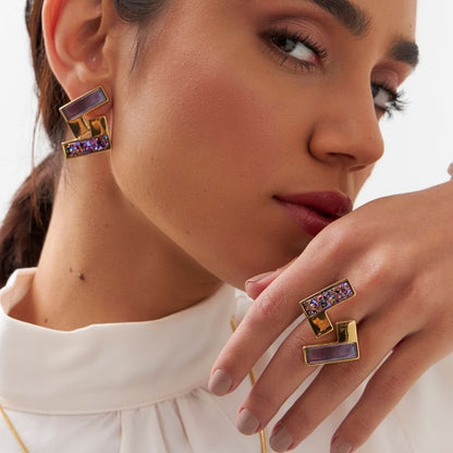 DUO DRUZA MULTICOLORIDA + AMETISTA PEROLIZADA (2)