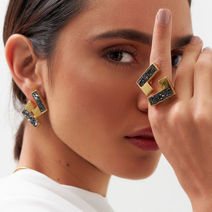 ANEL SIMETIA DUO DRUZA NEGRA