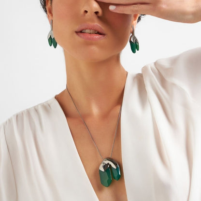 COLAR ELEMENTAIRE, ÁGATA VERDE