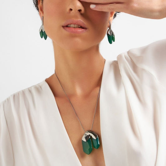 COLAR ELEMENTAIRE, ÁGATA VERDE