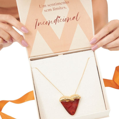 COLAR INCONDICIONAL, ÁGATA VERMELHA