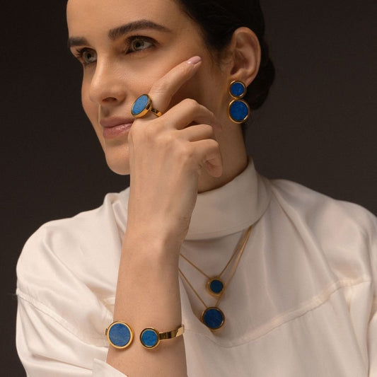 BRACELETE SINGULAR, FELDSPATO AZUL ANIL