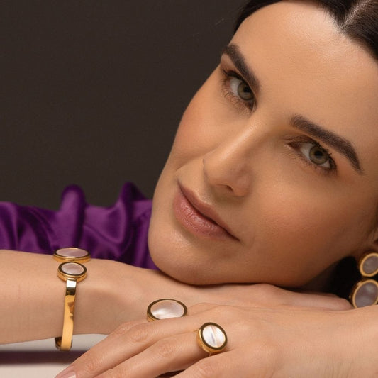 BRACELETE SINGULAR, MADREPÉROLA ROSA